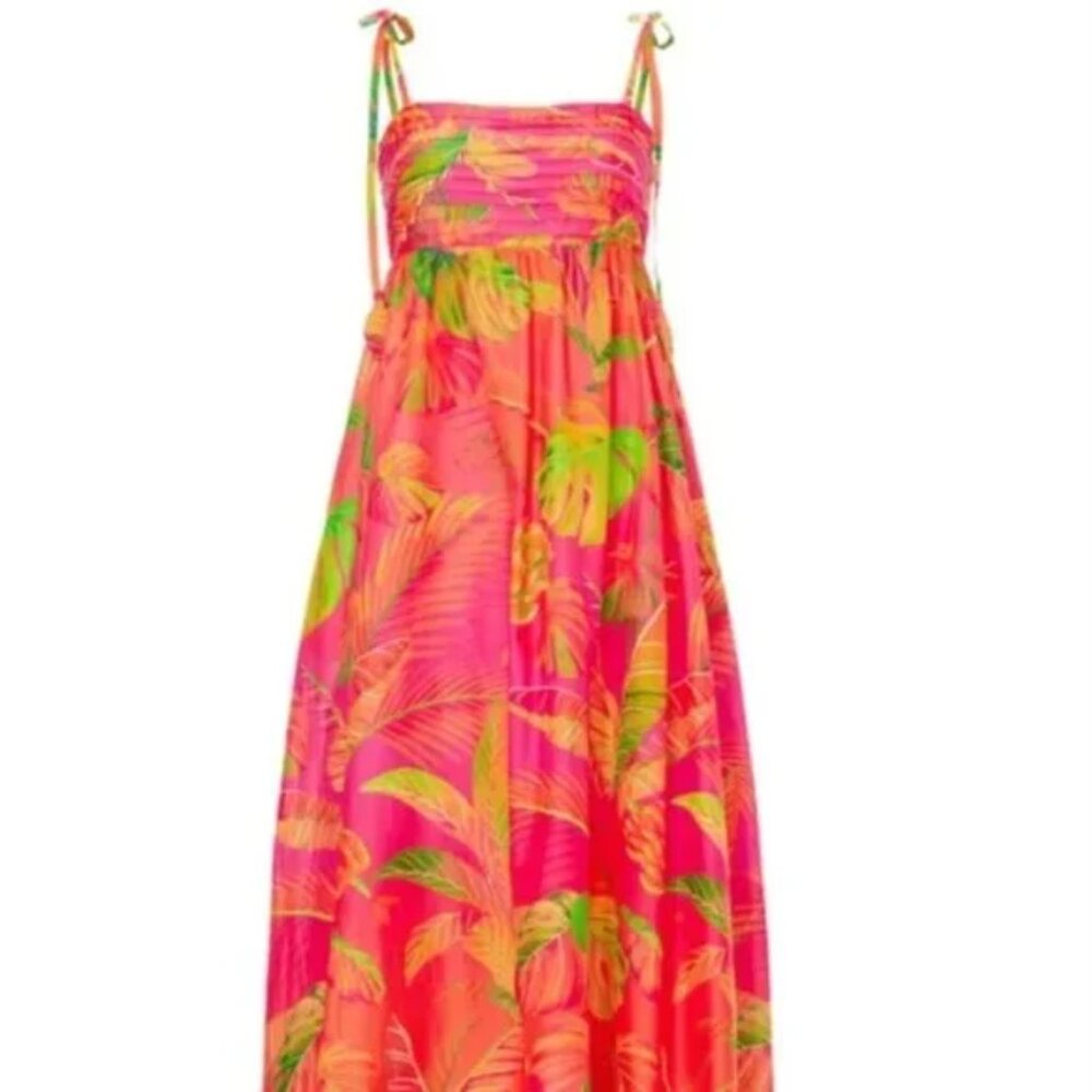 FARM Rio Orange Ombre Forest Maxi Dress